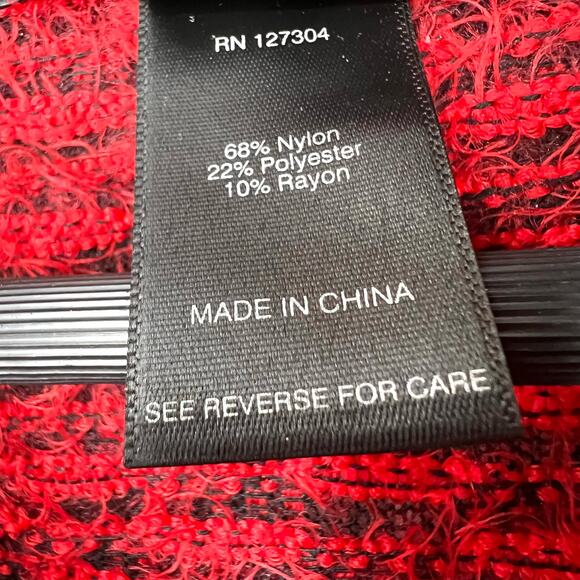 Ali Miles Sz Small Fuzzy Knit Red Sweater Blouse Shirt Top Wearable Art Holidays - Picture 3 of 9